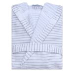 badekåbe med hvide og grå striber fra finehome