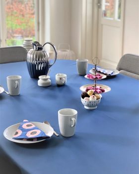 Blå dug i 100% bomuld fra finehome