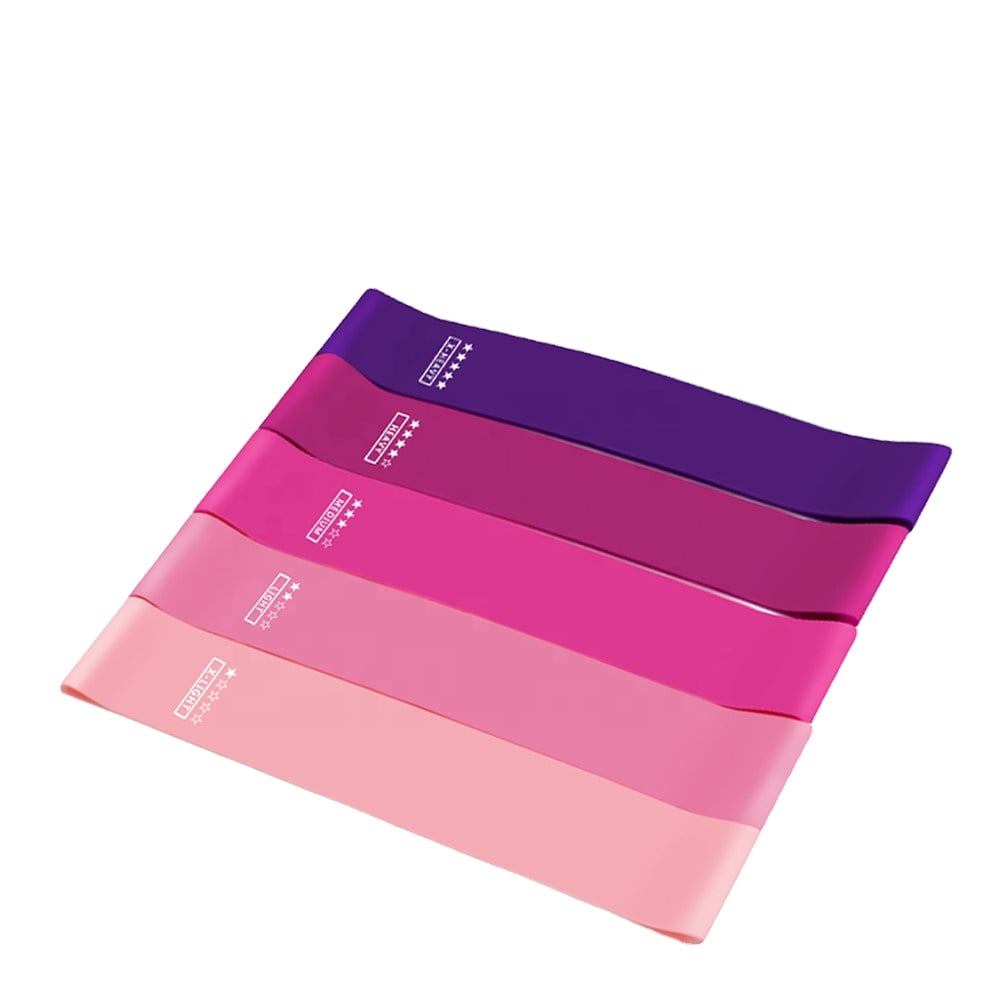 Træningselastik 5 PACK fra finehome i flotte pastelfarver