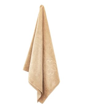 Økologisk badehåndklæde i varm sand yellow farve fra finehome
