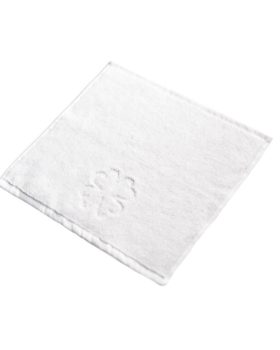 Hvide bløde økologiske vaskeklude 30x30 i elegant design