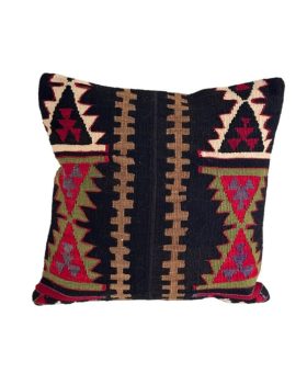finehome kelim pude med smukt mønster og inderpude 40x40