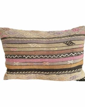 store kelim puder 40x60 cm med inderpude i dushede farver