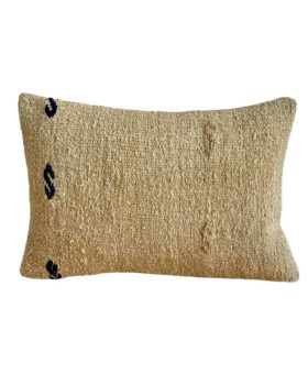 Kelim pude 40x60 cm af ægte blød kelim - leveres med inderpude med fjer