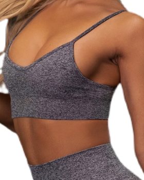 sports bh grå med indlæg og god pasform