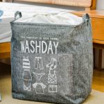 Snavsetøjskurv grå til opbevaring af vasketøj