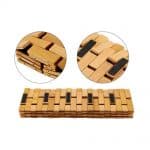 Sammenfoldet bambusbademåtte 50x80 cm