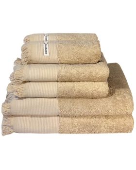 tilbud flotte håndklæder i beige fra finehome