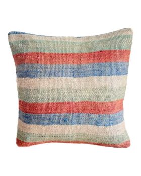 kelim puder 40x40 cm med smukke striber i afdæmpede farver