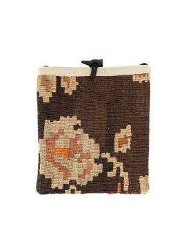 Lille skuldertaske i kelim i brune farvenuancer
