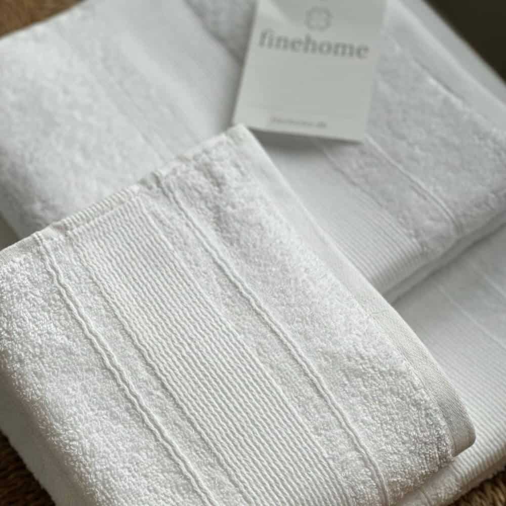 single håndklæde pakke hvid 3 stk