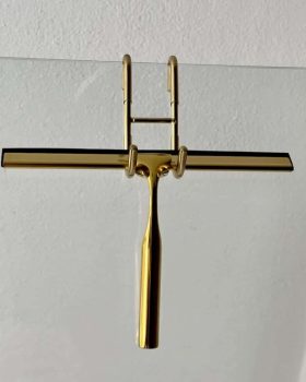 finehome bruseskraber messing med holder er 25 cm bred