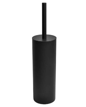 Sort toiletbørste, gulvmodel i mat sort af rustfrit stål fra danske finehome