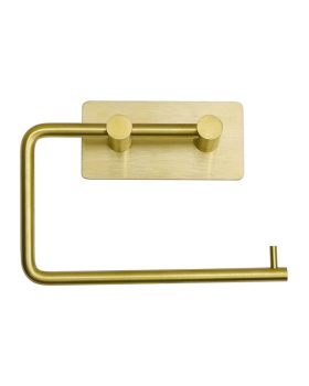 Toiletrulleholder guld mat - selvklæbende toiletpapirholder