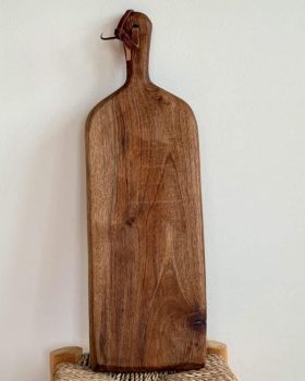 Aflangt valnødde serveringsbræt 48x15,1,5 cm