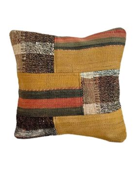 Vintage orientalsk kelimpude 40x40 cm i meget smukke farvekombinationer