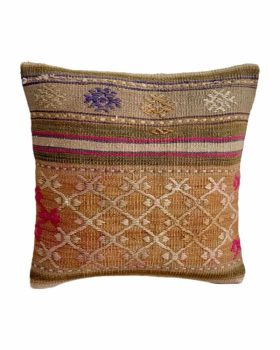 finehome kelim pude 40x40 cm i et smukt afdæmpet udtryk