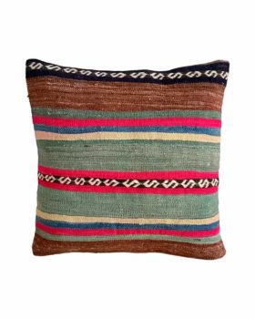 Ægte tyrkiske kelim puder 40x40 cm fra finehome i friske farver