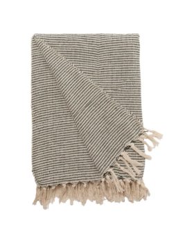 Blød og hyggelig plaid med striber 130x180 cm