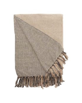 Hyggelig plaid i smukke naturfarver 130x180 cm