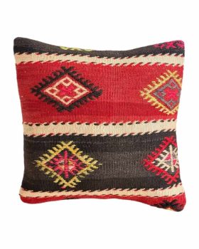 finehome kelim pude med mønster 40x40 cm leveres med inderpude