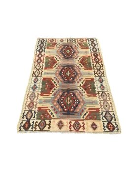 utrolig smuk kelim løber Anatolien med unikt farvemønster 115x200 cm