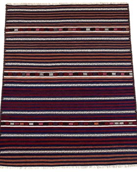 vintage kelimtaeppe blaa 143x172 cm