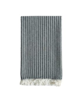 90x175 cm 100% blødt hamam håndklæde i hvid grå med striber fra finehome