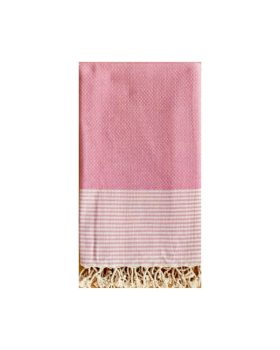 Hyggeligt og absorberende hammam håndklæde 95x180 cm i lyserød