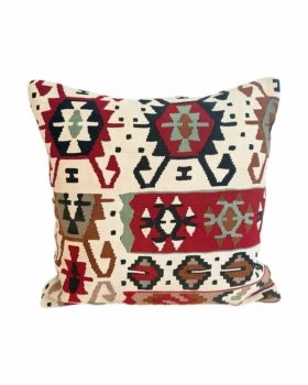 smuk blød kilim pude 50x50 cm af ægte kelim - nr. 163 fra finehome