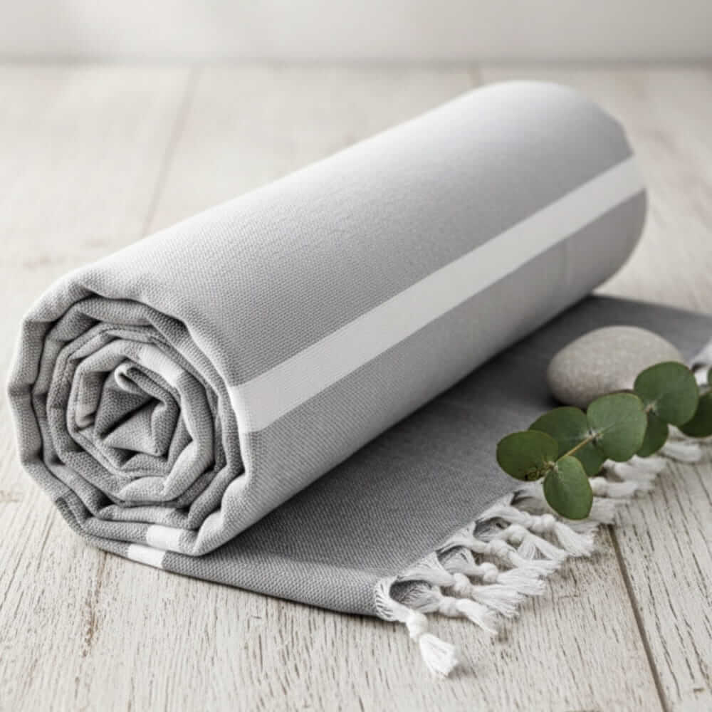 finehome hammam håndklæde 95x180 cm i smukke grå farver