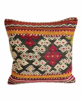 Ægte kelim pude 50x50 cm i meget smukke farvekombinationer fra finehome