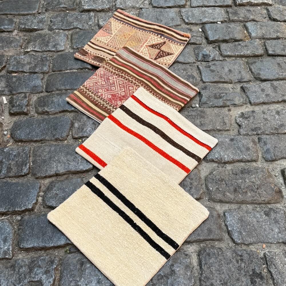 kelim pudebetræk 40x40 - 4 forskellige unikke design