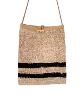 kelim taske lys og brun 26x32 cm med skulderstrop