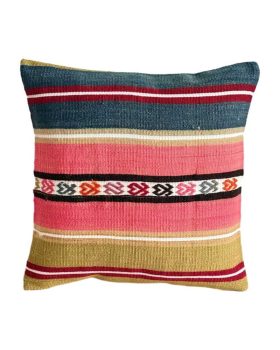 Smuk kelim pude 106 af ægte kelim i friske farver måler 40x40 cm