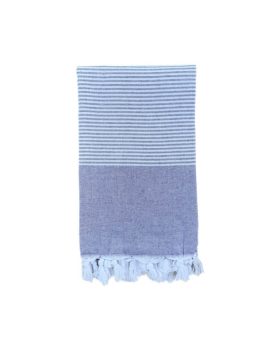 Lilla hammam håndklæde med hvide striber 95x180 cm