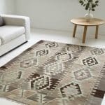 smukt håndvævet kelim tæppe 155x200 cm