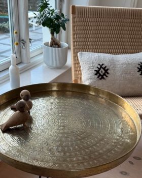 Antik bakke messing Ø51 med meget smukke detaljer