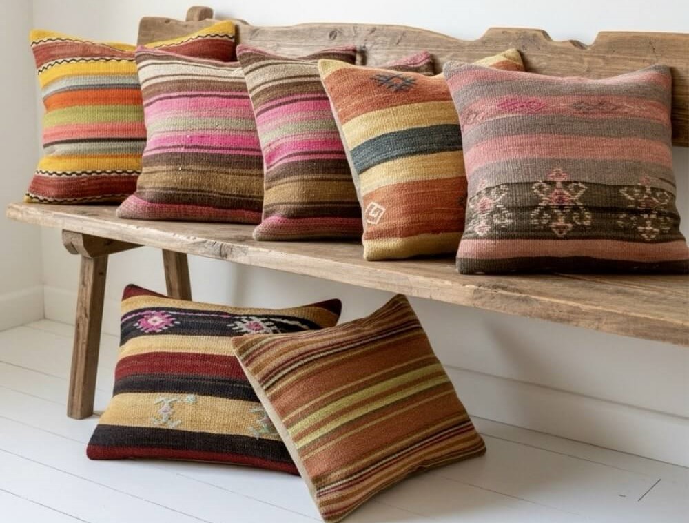 kelim puder og tyrkiske puder i 40x40, 50x50, 40x60 cm fra danske finehome