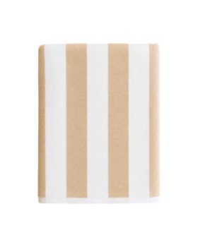 Luksus badelagen med beige striber 100x180 cm